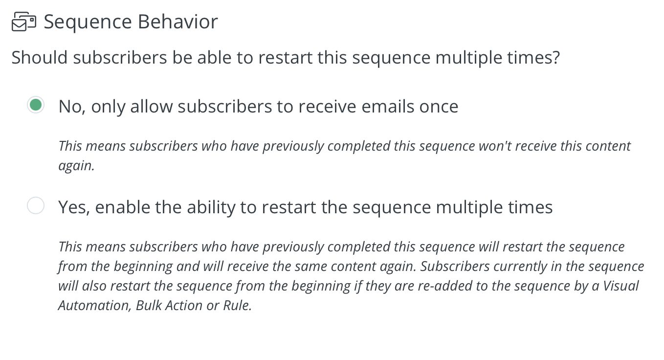 New ConvertKit feature: restarting sequences